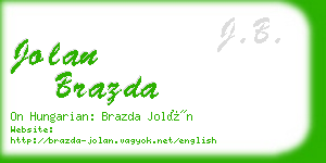 jolan brazda business card